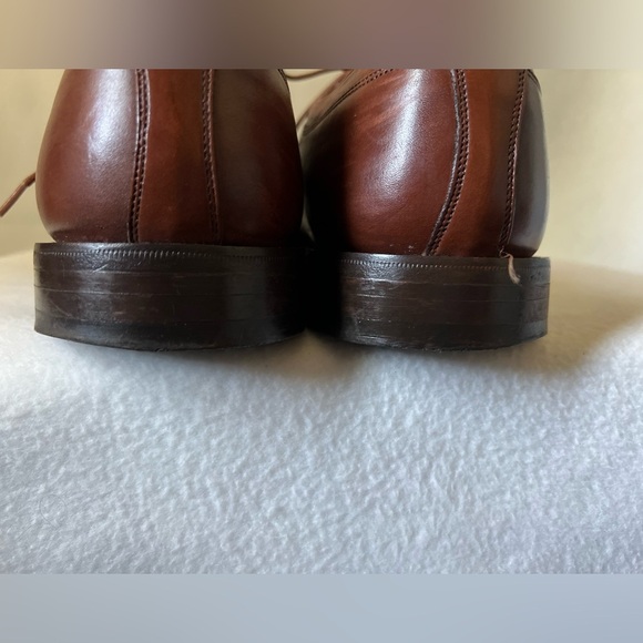 Johnston & Murphy Men’s Size 11 1/2 Brown Leather Shoes - Picture 10 of 16